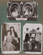 WORLD - Picture PostcardsEntertainment: old-time postcard album of British cards mostly showing Actresses, many are real-photo types incl. Pauline Chase, Phyllis & Zena Dare, Evie Greene, Doris Stocker, Marie Studholme, Dorothy Ward amongst others; used o - 2