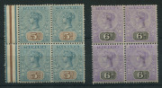 TASMANIA: 1892-99 (SG.216-225) ½d to £1 Tablets fine mint, key 10/- & £1 values MVLH, also a few low value shades plus 5d (marginal) & 6d blocks of 4 and 1906-09 Crown/A 1/- Perf. 11 SG.257a (hinge remnant), total Cat. £880+. (22) - 3