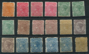 TASMANIA: 1870-1912 Sidefaces & Tablets selection with mint Sidefaces to 9d (4) including Wmk 'TAS'-in bars 3d deep red-brown and 4d buff & Wmk 'TAS' 4d buff, Crown/A 8d P11, Surcharges ½d on 1d (3, one used), Narrow Setting 2½d on 9d deep blue marginal b