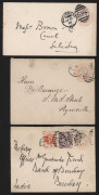 GREAT BRITAIN - Postal Stationery: Envelopes: 1881-83 QV 1d pink selection (Huggins & Baker EP28-EP32 range) comprising size B (3 unused), size C (9 used, 14 unused), size H (25 used, 12 unused), size E (1 used, 5 unused) & size F on blue stock (1 unused - 2