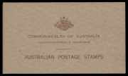 AUSTRALIA: Other Pre-Decimals: SPECIMEN FOLDER: c.1932 brown/brown-grey folder with 54 stamps mostly CTO including Engraved 6d, Kangaroos to CofA 5/- & perf 'OS' SMult 5/- & Third Wmk 10/- plus Third Wmk &pound;1 & &pound;2 & CofA 10/- optd 'SPECIMEN' Type C, KGV to - 2