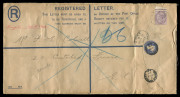 GREAT BRITAIN - Postal Stationery: Registration Envelopes: 1898 QV 2d issue '£5 to £120' compensation table with revised wording 'Inland Registration' on reverse (Huggins & Baker RP22) comprising size F (3 used, 2 unused), Size G (6 used, 2 unused) incl.