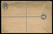 GREAT BRITAIN - Postal Stationery: Registration Envelopes: 1898 QV 2d issue '£5 to £120' compensation table with revised wording 'Inland Registration' on reverse (Huggins & Baker RP22) comprising size F (3 used, 2 unused), Size G (6 used, 2 unused) incl. - 4