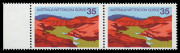 AUSTRALIA: Decimal Issues: 1976 (SG.629) Australian Scenes 35c Wittenoom Gorge variety "Purple (mountain in background) omitted", fresh MUH pair with normal pair for comparison, BW: 749c - Cat $8,000+. Rare multiple. - 2