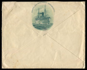 QUEENSLAND - Postal History: 1912 (Nov. 24) cover to Sydney with Qld 1d Sideface tied by THURSDAY ISLAND '24NO12' datestamp with another superb strike alongside, 'KONINKLIJKE PAKETVAART MAATSCHAPPIJ' ship illustration on the cover flap and as part of the - 2