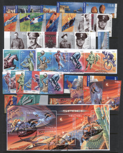 AUSTRALIA: Decimal Issues: 1966-2000s used collection in ringbinder with many VFU commemorative sets with FDI or CTO cancels, plus se-tenant strips, M/Ss, Definitives to $10 Wetlands (2, one is a M/S) and $20 Glover, International Post values to $10; attractive and thematically appealing lot. (many 100s)