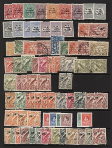 PAPUA: 1901-30s mint & used range on hagners with Lakatois incl. 1910-11 Large Papua 2/6d Type C mint, 'OS' perfins to 6d used, also New Guinea with Huts to 6d, plus range of Birds incl. Undated £1 Air used, NWPI with Roos to 6d mint (2) & used and 9d min