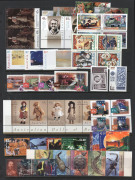 AUSTRALIA: Decimal Issues: 1990s-2000s decimal accumulation in binder with numerous commemorative sets, se-tenant pairs or strips, high value definitives to $10 Wetland Birds and $10 & $20 International Post, MUH, FV: $750+