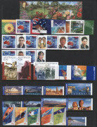 AUSTRALIA: Decimal Issues: 1990s-2000s decimal accumulation in binder with numerous commemorative sets, se-tenant pairs or strips, high value definitives to $10 Wetland Birds and $10 & $20 International Post, MUH, FV: $750+ - 2