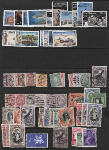 WORLD - General & Miscellaneous: British Commonwealth: eclectic array in ringbinder 1880s-1980s array in binder with sets part-set & singles with East Africa & Uganda 1919 4c on 6c in large mint multiples, Belize 1980 Shells M/Ss MUH. Gibraltar 1990s M/Ss MUH, Tonga 1886-95 King George to 1/- plus few surcharges, 1897 2/6d Parrot used, 1942-49 Script CA 2/6d Parrot mint; other emissions from Turks & Caicos, Uganda, Zanzibar, Zambia, Zimbabwe plus some Palau; mostly fine.