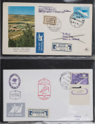 ISRAEL - Postal History: 1961 - 1977 collection of flown covers, nearly all registered; including Jan.1961 Lod - Tehran by Air France, Jan.1961 Lod - Tokyo by Air France, Jan.1961 Lod - Manila by Air France, Jan.1961 Lod - New York by Air France, Aug.1961 - 2