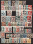 BELGIUM: 1865-1950 valuable collection on hagners with 1865 Leopold I to 1fr, 1869 Leopold II to 1fr, 1883 10c to 50c set, 1884 10c to 2fr set, 1893 10c to 2fr set with tabs used and mint to 1fr (Cat ‚¬200), 1897 50c grey & 1fr with tabs mint (Cat ‚¬180), - 3