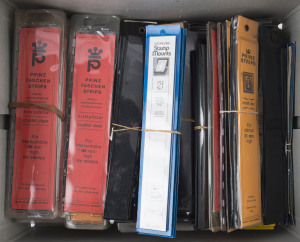 AUSTRALIA: Philatelic Literature & Accessories: Hawid/Prinz mounts/strips mostly in original packaging, plus a few loose pre-loved strips in bundles, various sizes, approximately 120 packets in total. Retail opportunity or a lifetime's stock for a hinge-free collector. (Qty)