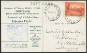 AUSTRALIA: Aerophilately & Flight Covers: 1932-35 flight cover selection comprising 1932 England-Australia Kingsford Smith flown AAMC.245, 1934 Trans-Tasman #389 signed by Ulm, 1934 Australia-Papua/NewGuinea boomerang covers (3) two signed by Ulm, 1934 Me - 2