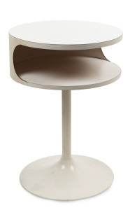 A vintage Danish design "Tulip" side table, most likely designed by Eero Saarinen, circa 1960s, 64cm high, 44.5cm diameter