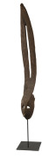 A Pende tribal mask, carved wood and fibre, Congo, African origin, 122cm high