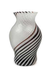 DINO MARTENS Fasce Bianco Nero vase for Aureliano Toso, circa 1954, ​12.4cm high