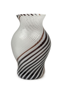 DINO MARTENS Fasce Bianco Nero vase for Aureliano Toso, circa 1954, 12.4cm high