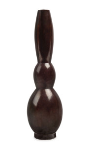 A Japanese bronze vase, Meiji period, early 20th century, seal mark to base, 26cm high