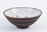 ARTUR HALPERN pottery bowl with internal floral decoration, incised monogram "A.H.", ​6cm high, 14.5cm diameter - 2