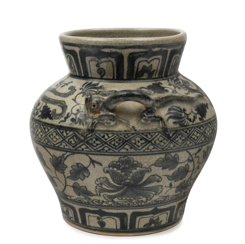 A Vietnamese ceramic phoenix vase, 16th/17th century, ​16cm high