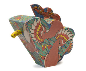 BARBARA SWARBRICK "Teapot 2.", circa 1990, signed "Barbara Swarbrick, Teapot 2, 1990" with "B.S." monogram stamp, 20cm high
