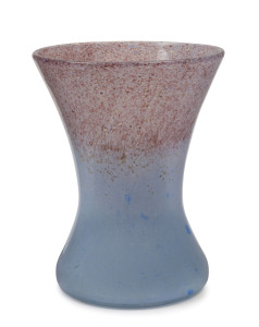 MONART Scottish art glass vase of hourglass form, early 20th century, 17.5cm high