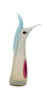 DINO MARTENS for Aureliano Toso "Smergo" Murano glass bird vase, for Aureliano Toso, circa 1959. Ref. Marc Heiremans "Dino Martens" page 129 and 135. 47.5cm high