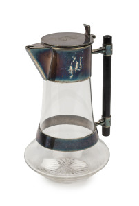 CHRISTOPHER DRESSER style silver plated claret jug, 19th century, 23.5cm high