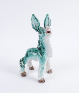 FALCONE VIETRI Italian pottery donkey statue, circa 1950's, signed "Falcone Vietri, Italy", 25cm high