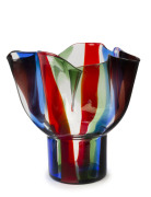 TIMO SARPANEVA Kukinto Murano vase for VENINI, circa 1992, engraved "Venini, '92, Sarpaneva" with original label "Venini, Murano, Made In Italy", 42cm high, 42cm wide,