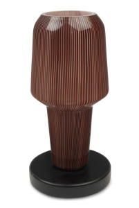 CARLO SCARPA for VENINI Murano glass hanging light shade mounted as a table lamp, circa 1960's 28cm high overall