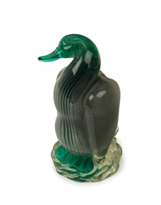 ALFREDO BARBINI Papera Murano glass duck statue for Vetri Artistici Muranesi, circa 1938, 13cm high