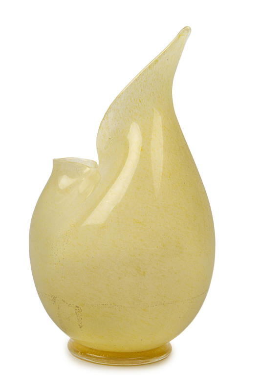 ERCOLE BAROVIER Evanescenti Murano glass vase with yellow fleck and aventurine gold inclusions, made for BAROVIER & TOSO, circa 1954, 23cm high