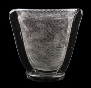 ERCOLE BAROVIER Merletto heavy Murano glass vase for FERRO TOSO BAROVIER, circa 1935, 27cm high, 29cm wide