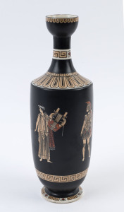 SAMUEL ALCOCK & CO. English porcelain vase with classical Greek figures, mid 19th century, 28.5cm high