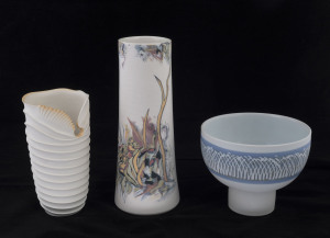 Three ceramic vases, one signed "ROLF BARTZ, 2005", ​the largest 25cm high