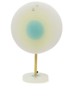 VETRI MURANO Italian glass table lamp and shade, circa 1990's, original mirror image labels "Vetri Murano", ​58cm high