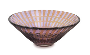ORREFORS "Ariel" Swedish glass bowl, by EDWIN ÖHRSTRÖM, engraved "Orrefors, Ariel, No.303F, EDWIN ÖHRSTRÖM", 10cm high, 26cm diameter