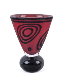 KOSTA BODA Unique Swedish art glass vase by ANNA SALSTROM, circa 2007, engraved Kosta Boda Unique, Anna Salstrom", 27cm high