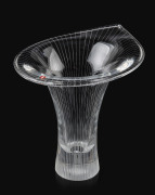 TAPIO WIRKKALA "Kantarelli" Finnish glass vase for Iittala, designed in 1946, engraved "Tapio Wirkkala Iittala 15/1914", ​18cm high