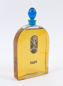 FOLIE BLEUE "GODET" French point of sale advertising glass perfume bottle, early 20th century, 28cm high