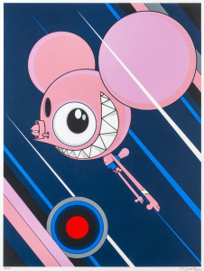 JAMES MARSHALL DALEK (born 1968), Space Monkey, silkscreen serigraph numbered 65/90, signed in pencil lower right "Dalek, 2012", 60 x 45cm, frame 73 x 58cm overall