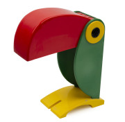 Old Timer Italian "Toucan" lamp, coloured plastic, circa 1960's, stamped "Old Timer Ferrari, Design OTF Verona, Made In Italy", ​22cm high