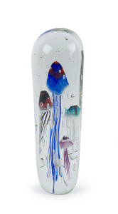 SEAN O'DONOGHUE "Jellyfish" glass sculpture with four jellyfish, engraved "S.O.D." with date (illegible), 28cm high