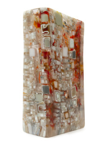 GILES BETTISON (born 1966), Billet #13, Murrini glass vase, engraved "Giles Bettison, '05", 22cm high. Purchased from the "Giles Bettison Landscapes In Glass" exhibition held by Axia Modern Art, High Street Armadale, Melbourne, Australia. With Gallery invitation, brochures, tax invoice from Gallery purchase (Au$6,800), exhibition price list, Gallery artists notes and Geoffrey Burke's hand-written notes on the vase.