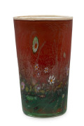 CHRIS PANTANO Australian wildflower art glass vase, circa 2004, engraved "Chris Pantano, 176-04", 27.5cm high