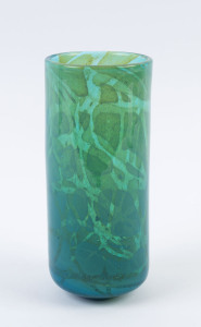 MEDINA Maltese art glass cylindrical vase, engraved "Medina", 19.5cm high