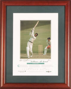 SIR GARFIELD SOBERS, signed display "Brilliance All Round", limited edition 281/500, window mounted, framed & glazed, overall 47x58cm. With CoA. [Sir Garfield Sobers played 93 Tests 1953-74].