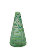 GILES BETTISON (attributed), green cone vase, fused and blown glass, ​18cm high